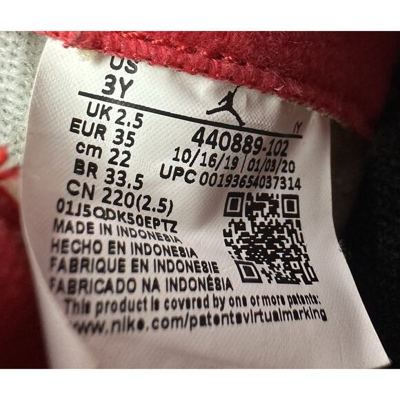 Nike Air Jordan 5 Retro PS 'Fire Red' 2020 440889-102 Youth Size 3Y - Picture 5 of 9